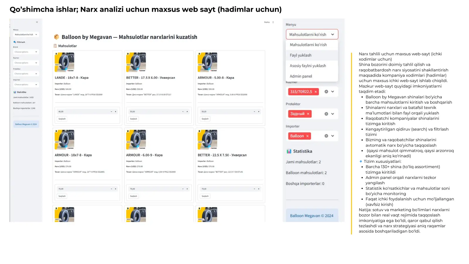 Mahsulot narxlarini kuzatish tizimi